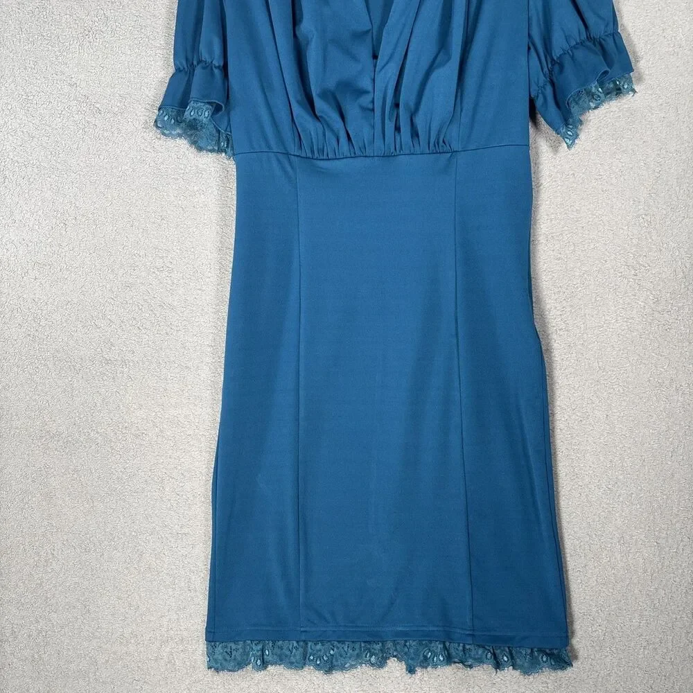 Scarlett Darkness Women's Size L 50s Inspired Pin Up Dress Dark Academia Cosplay - Picture 3 of 15
